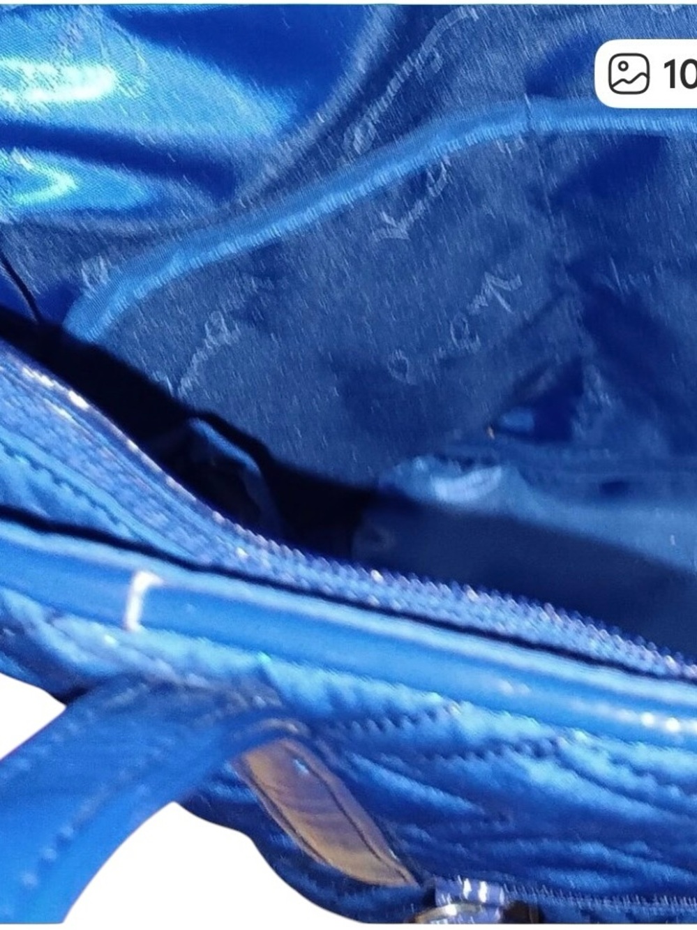 Vera Bradley Royal Blue Quilted Tote - Picture 7 of 8
